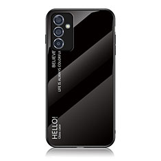 Coque Rebord Contour Silicone et Vitre Miroir Housse Etui Degrade Arc en Ciel LS1 pour Samsung Galaxy A05s Noir