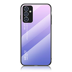 Coque Rebord Contour Silicone et Vitre Miroir Housse Etui Degrade Arc en Ciel LS1 pour Samsung Galaxy A05s Violet Clair