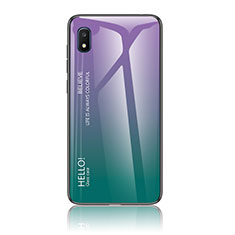 Coque Rebord Contour Silicone et Vitre Miroir Housse Etui Degrade Arc en Ciel LS1 pour Samsung Galaxy A10e Mixte