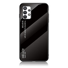 Coque Rebord Contour Silicone et Vitre Miroir Housse Etui Degrade Arc en Ciel LS1 pour Samsung Galaxy A53 5G Noir