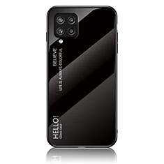 Coque Rebord Contour Silicone et Vitre Miroir Housse Etui Degrade Arc en Ciel LS1 pour Samsung Galaxy M42 5G Noir