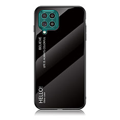 Coque Rebord Contour Silicone et Vitre Miroir Housse Etui Degrade Arc en Ciel LS1 pour Samsung Galaxy M62 4G Noir