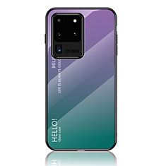 Coque Rebord Contour Silicone et Vitre Miroir Housse Etui Degrade Arc en Ciel LS1 pour Samsung Galaxy S20 Ultra 5G Mixte