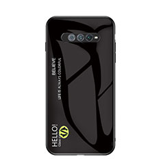 Coque Rebord Contour Silicone et Vitre Miroir Housse Etui Degrade Arc en Ciel LS1 pour Xiaomi Black Shark 4S Pro 5G Noir