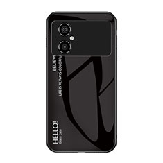 Coque Rebord Contour Silicone et Vitre Miroir Housse Etui Degrade Arc en Ciel LS1 pour Xiaomi Redmi Note 11R 5G Noir