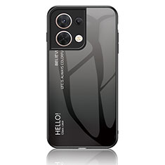 Coque Rebord Contour Silicone et Vitre Miroir Housse Etui Degrade Arc en Ciel LS1 pour Xiaomi Redmi Note 13 5G Gris Fonce