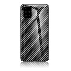 Coque Rebord Contour Silicone et Vitre Miroir Housse Etui Degrade Arc en Ciel LS2 pour Samsung Galaxy A51 5G Noir