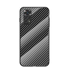 Coque Rebord Contour Silicone et Vitre Miroir Housse Etui Degrade Arc en Ciel LS2 pour Xiaomi Redmi Note 11 4G (2022) Noir