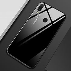 Coque Rebord Contour Silicone et Vitre Miroir Housse Etui Degrade Arc en Ciel M01 pour Huawei Enjoy 9 Plus Noir