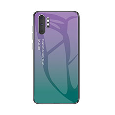 Coque Rebord Contour Silicone et Vitre Miroir Housse Etui Degrade Arc en Ciel M01 pour Samsung Galaxy Note 10 Plus Mixte