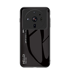 Coque Rebord Contour Silicone et Vitre Miroir Housse Etui Degrade Arc en Ciel M01 pour Xiaomi Mi 12 Ultra 5G Noir