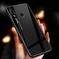 Coque Rebord Contour Silicone et Vitre Miroir Housse Etui Degrade Arc en Ciel M01 pour Xiaomi Redmi Note 7 Noir