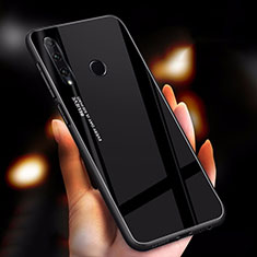 Coque Rebord Contour Silicone et Vitre Miroir Housse Etui Degrade Arc en Ciel pour Huawei Enjoy 9s Noir