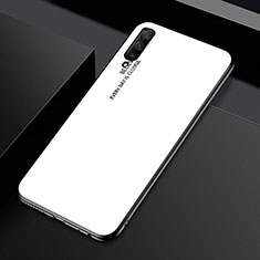 Coque Rebord Contour Silicone et Vitre Miroir Housse Etui Degrade Arc en Ciel pour Huawei Honor 9X Pro Blanc