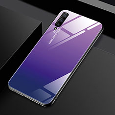 Coque Rebord Contour Silicone et Vitre Miroir Housse Etui Degrade Arc en Ciel pour Huawei Honor 9X Pro Violet