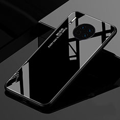 Coque Rebord Contour Silicone et Vitre Miroir Housse Etui Degrade Arc en Ciel pour Huawei Mate 30 Pro Noir