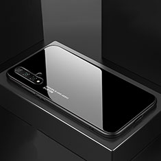 Coque Rebord Contour Silicone et Vitre Miroir Housse Etui Degrade Arc en Ciel pour Huawei Nova 5 Noir