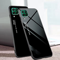 Coque Rebord Contour Silicone et Vitre Miroir Housse Etui Degrade Arc en Ciel pour Huawei Nova 7i Noir