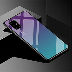 Coque Rebord Contour Silicone et Vitre Miroir Housse Etui Degrade Arc en Ciel pour Samsung Galaxy A51 5G Mixte
