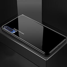 Coque Rebord Contour Silicone et Vitre Miroir Housse Etui Degrade Arc en Ciel pour Xiaomi Mi 9 Lite Noir