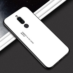 Coque Rebord Contour Silicone et Vitre Miroir Housse Etui Degrade Arc en Ciel pour Xiaomi Redmi 8 Blanc