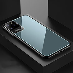 Coque Rebord Contour Silicone et Vitre Miroir Housse Etui G02 pour Apple iPhone 11 Pro Bleu