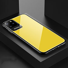 Coque Rebord Contour Silicone et Vitre Miroir Housse Etui G02 pour Apple iPhone 11 Pro Jaune