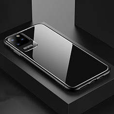 Coque Rebord Contour Silicone et Vitre Miroir Housse Etui G02 pour Apple iPhone 11 Pro Max Noir