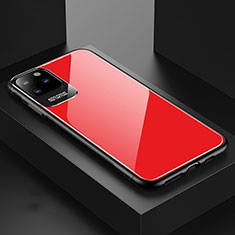 Coque Rebord Contour Silicone et Vitre Miroir Housse Etui G02 pour Apple iPhone 11 Pro Max Rouge