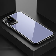 Coque Rebord Contour Silicone et Vitre Miroir Housse Etui G02 pour Apple iPhone 11 Pro Max Violet