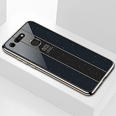 Coque Rebord Contour Silicone et Vitre Miroir Housse Etui K01 pour Huawei Honor V20 Noir
