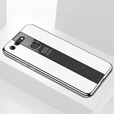 Coque Rebord Contour Silicone et Vitre Miroir Housse Etui K01 pour Huawei Honor View 20 Blanc