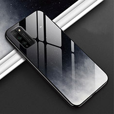 Coque Rebord Contour Silicone et Vitre Miroir Housse Etui M01 pour Huawei Honor 30 Lite 5G Gris