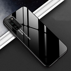 Coque Rebord Contour Silicone et Vitre Miroir Housse Etui M01 pour Huawei Honor 30 Lite 5G Noir
