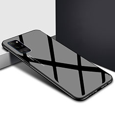 Coque Rebord Contour Silicone et Vitre Miroir Housse Etui M01 pour Huawei Honor Play4 Pro 5G Noir