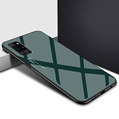 Coque Rebord Contour Silicone et Vitre Miroir Housse Etui M01 pour Huawei Honor Play4 Pro 5G Vert