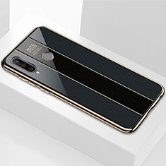 Coque Rebord Contour Silicone et Vitre Miroir Housse Etui M01 pour Huawei P30 Lite New Edition Noir