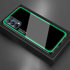 Coque Rebord Contour Silicone et Vitre Miroir Housse Etui M01 pour Oppo Find X3 Lite 5G Vert