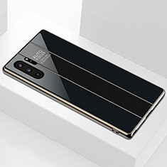 Coque Rebord Contour Silicone et Vitre Miroir Housse Etui M01 pour Samsung Galaxy Note 10 Plus 5G Noir