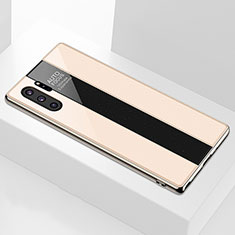 Coque Rebord Contour Silicone et Vitre Miroir Housse Etui M01 pour Samsung Galaxy Note 10 Plus Or
