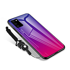 Coque Rebord Contour Silicone et Vitre Miroir Housse Etui M01 pour Samsung Galaxy S20 FE (2022) 5G Rose Rouge