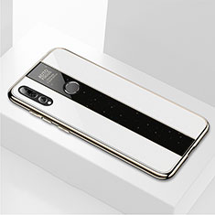 Coque Rebord Contour Silicone et Vitre Miroir Housse Etui M02 pour Huawei Enjoy 9s Blanc