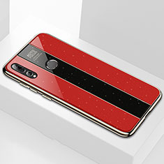 Coque Rebord Contour Silicone et Vitre Miroir Housse Etui M02 pour Huawei Enjoy 9s Rouge