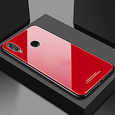 Coque Rebord Contour Silicone et Vitre Miroir Housse Etui M02 pour Huawei Honor 10 Lite Rouge