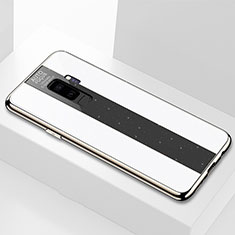Coque Rebord Contour Silicone et Vitre Miroir Housse Etui M02 pour Samsung Galaxy S9 Plus Blanc