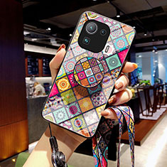 Coque Rebord Contour Silicone et Vitre Miroir Housse Etui M02 pour Xiaomi Mi 11 Pro 5G Colorful