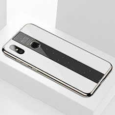 Coque Rebord Contour Silicone et Vitre Miroir Housse Etui M02 pour Xiaomi Mi 6X Blanc