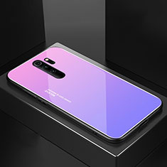 Coque Rebord Contour Silicone et Vitre Miroir Housse Etui M02 pour Xiaomi Redmi Note 8 Pro Violet