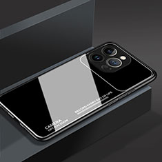 Coque Rebord Contour Silicone et Vitre Miroir Housse Etui M03 pour Apple iPhone 13 Pro Max Noir