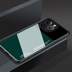 Coque Rebord Contour Silicone et Vitre Miroir Housse Etui M03 pour Apple iPhone 13 Pro Max Vert
